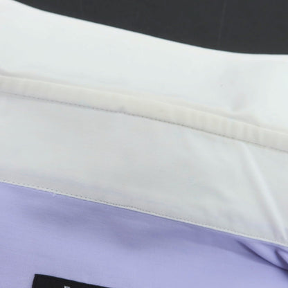 【中古】バルバ BARBA コットン タブカラー クレリック ドレスシャツ ラベンダーxホワイト【 38 】【 状態ランクB 】【 メンズ 】