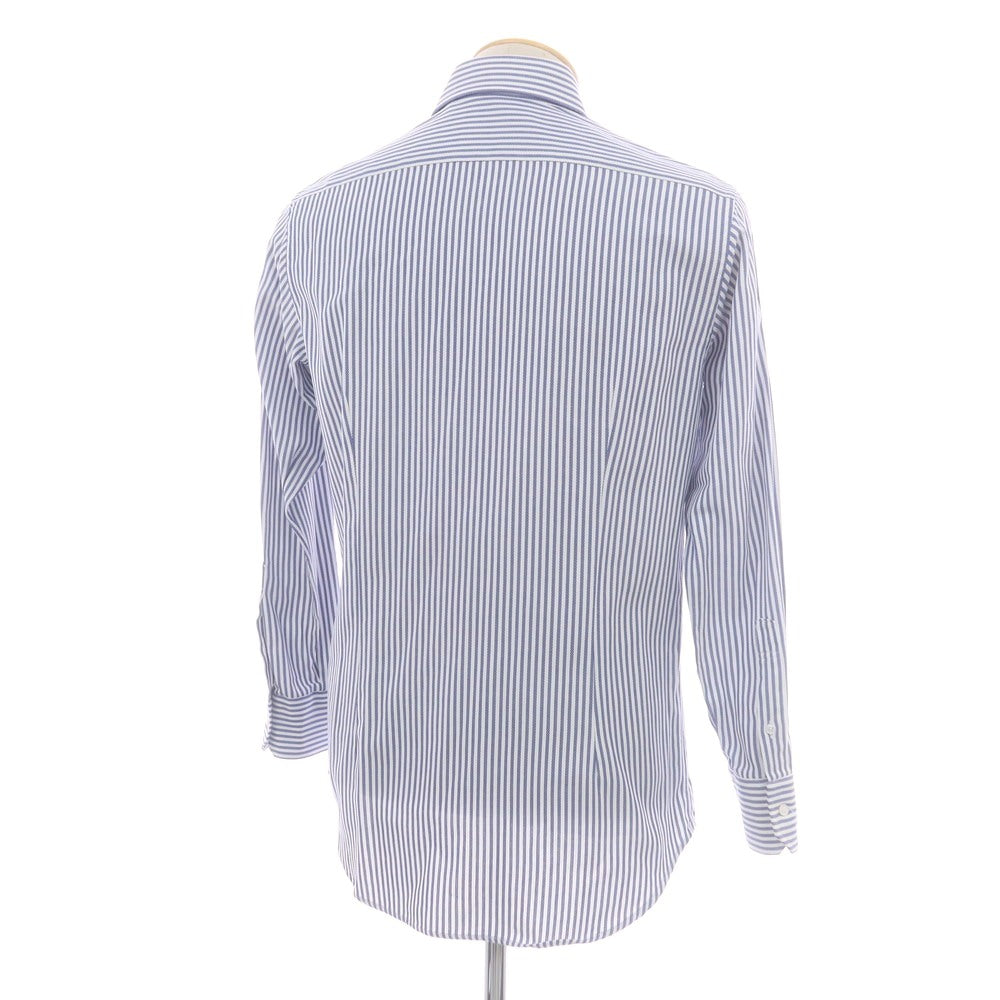 【中古】ブリッラ ペル イル グスト Brilla per il gusto コットン ストライプ タブカラー ドレスシャツ ブルーxホワイト【 38 】【 状態ランクB 】【 メンズ 】
