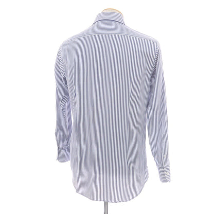 【中古】ブリッラ ペル イル グスト Brilla per il gusto コットン ストライプ タブカラー ドレスシャツ ブルーxホワイト【 38 】【 状態ランクB 】【 メンズ 】