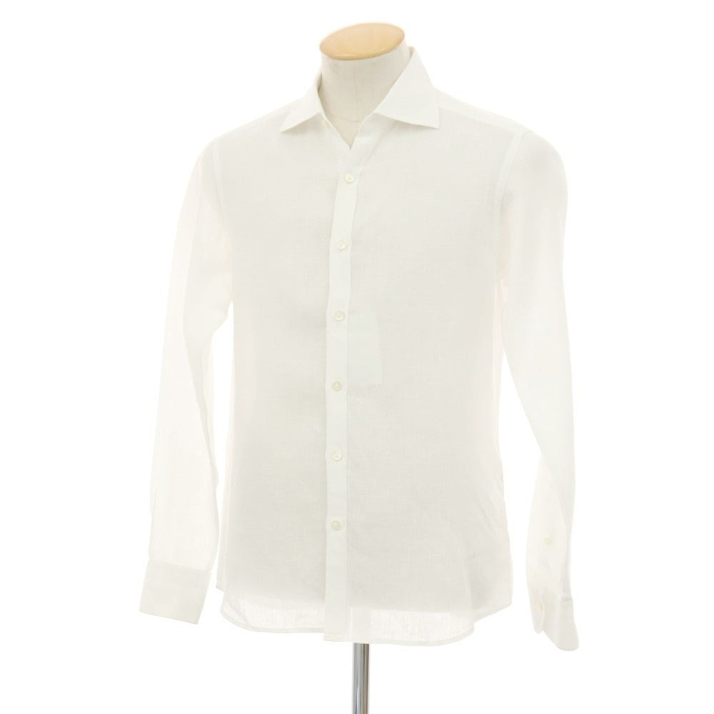 【中古】ブリッラ ペル イル グスト Brilla per il gusto リネン ワイドカラー カジュアルシャツ ホワイト【サイズS】【 状態ランクA 】【 メンズ 】