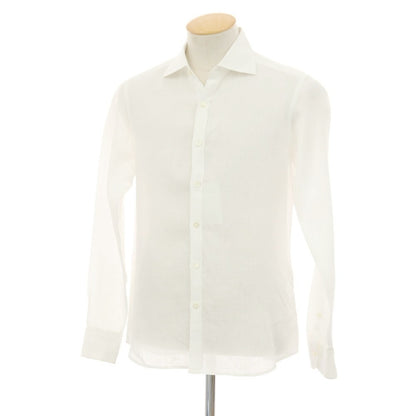 【中古】ブリッラ ペル イル グスト Brilla per il gusto リネン ワイドカラー カジュアルシャツ ホワイト【サイズS】【 状態ランクA 】【 メンズ 】