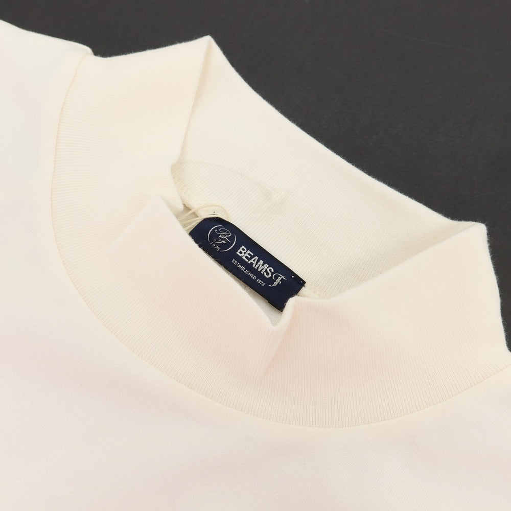 【中古】【未使用】ビームスエフ BEAMS F コットン モックネック 長袖Ｔシャツ オフホワイト【サイズXL】【 状態ランクS 】【 メンズ 】
