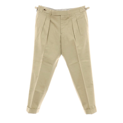 【中古】イガラシトラウザーズ 五十嵐 IGARASHI TROUSERS BEAMS F別注 コットン カジュアルスラックスパンツ ベージュ【サイズ52】【 状態ランクA 】【 メンズ 】