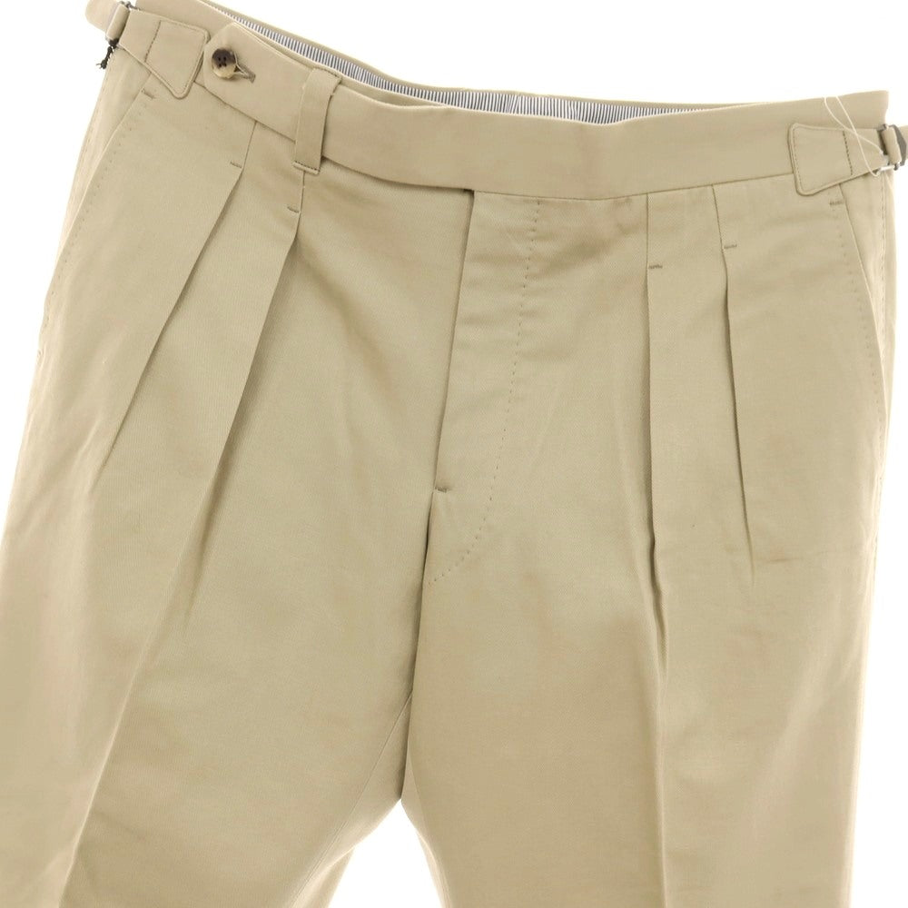 【中古】イガラシトラウザーズ 五十嵐 IGARASHI TROUSERS BEAMS F別注 コットン カジュアルスラックスパンツ ベージュ【サイズ52】【 状態ランクA 】【 メンズ 】