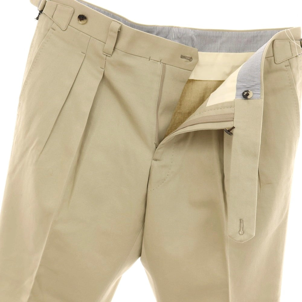 【中古】イガラシトラウザーズ 五十嵐 IGARASHI TROUSERS BEAMS F別注 コットン カジュアルスラックスパンツ ベージュ【サイズ52】【 状態ランクA 】【 メンズ 】