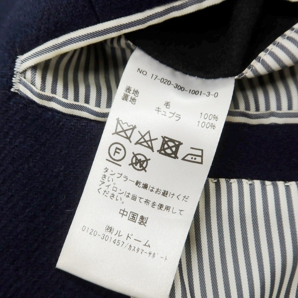 【中古】エディフィス EDIFICE ウール チェスターフィールドコート ネイビー【 M 】【 状態ランクC 】【 メンズ 】