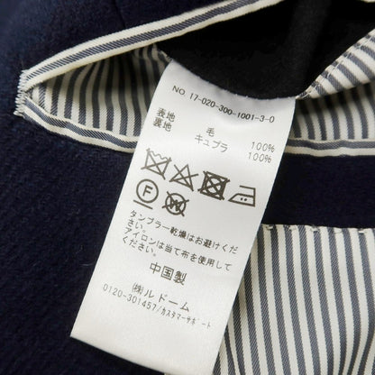 【中古】エディフィス EDIFICE ウール チェスターフィールドコート ネイビー【 M 】【 状態ランクC 】【 メンズ 】