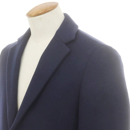 【中古】エディフィス EDIFICE ウール チェスターフィールドコート ネイビー【 M 】【 状態ランクC 】【 メンズ 】