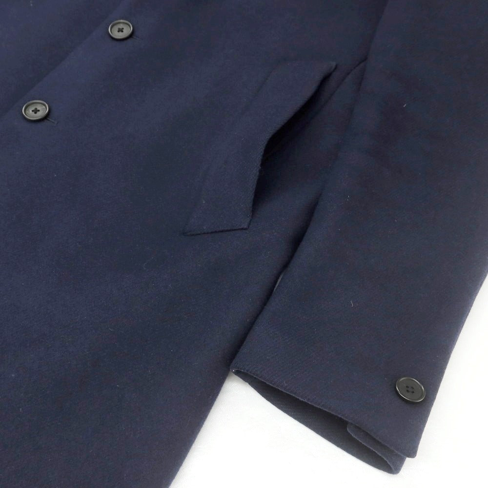 【中古】エディフィス EDIFICE ウール チェスターフィールドコート ネイビー【 M 】【 状態ランクC 】【 メンズ 】