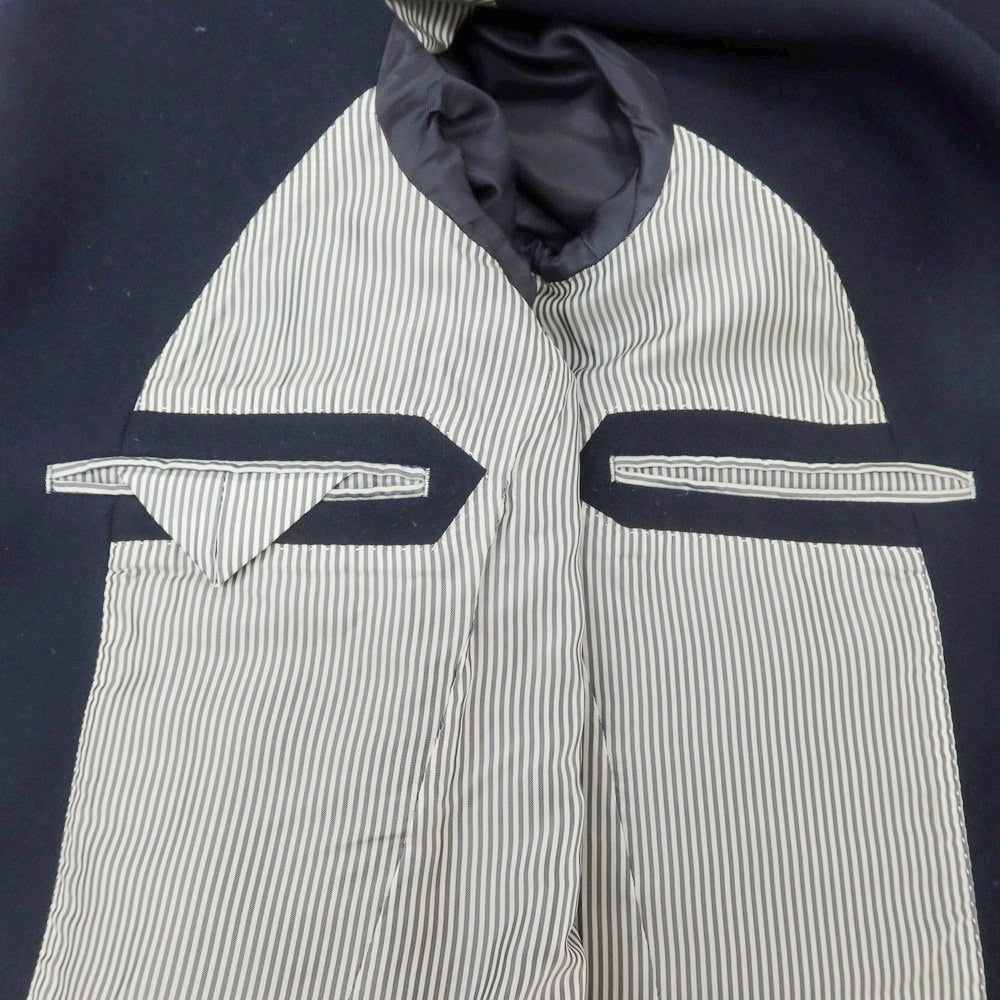 【中古】エディフィス EDIFICE ウール チェスターフィールドコート ネイビー【 M 】【 状態ランクC 】【 メンズ 】