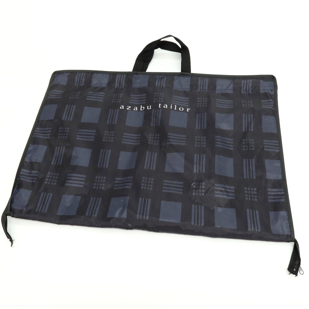 【中古】アザブテーラー azabu tailor ウール シャドウストライプ スリーピース 2つボタンスーツ ネイビー【サイズ上44/下79/ジレ46】【 状態ランクB 】【 メンズ 】