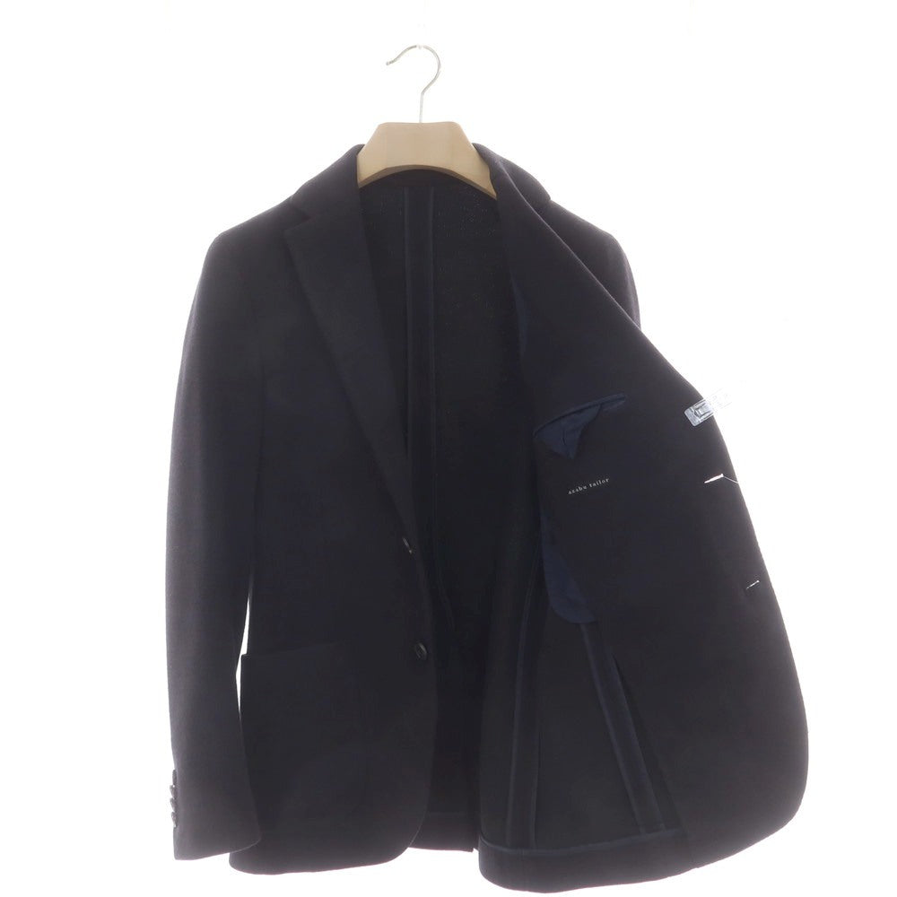【中古】アザブテーラー azabu tailor ポリエステルアクリルウール ジャージー 2B カジュアルジャケット ブラック【 44 】【 状態ランクB 】【 メンズ 】