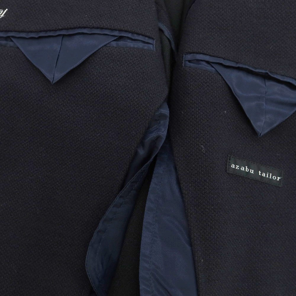 【中古】アザブテーラー azabu tailor ポリエステルアクリルウール ジャージー 2B カジュアルジャケット ブラック【 44 】【 状態ランクB 】【 メンズ 】