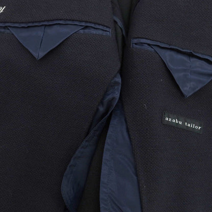 【中古】アザブテーラー azabu tailor ポリエステルアクリルウール ジャージー 2B カジュアルジャケット ブラック【 44 】【 状態ランクB 】【 メンズ 】