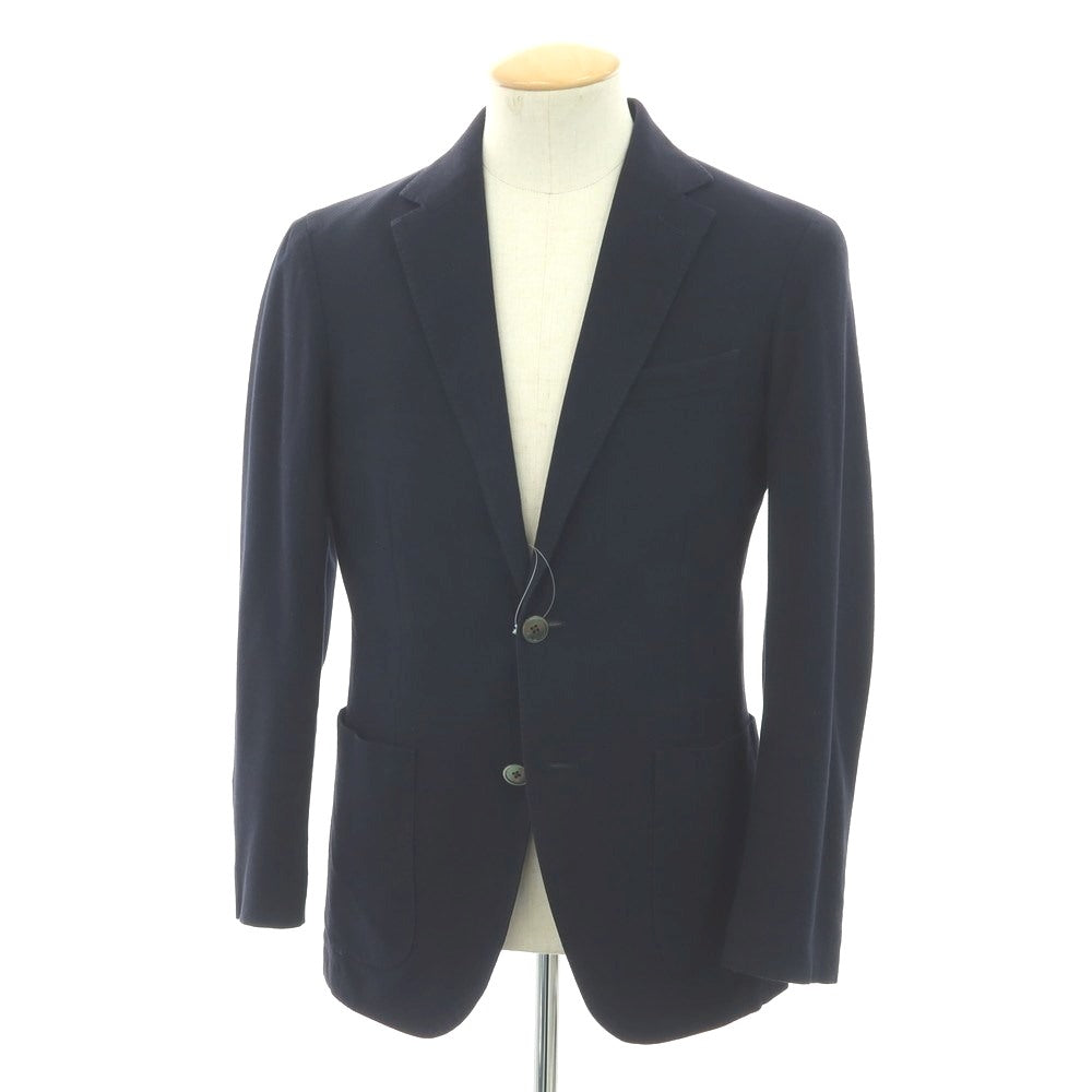 【中古】アザブテーラー azabu tailor コットン 2B カジュアルジャケット ネイビー【サイズ44】【 状態ランクC 】【 メンズ 】 [EPD]