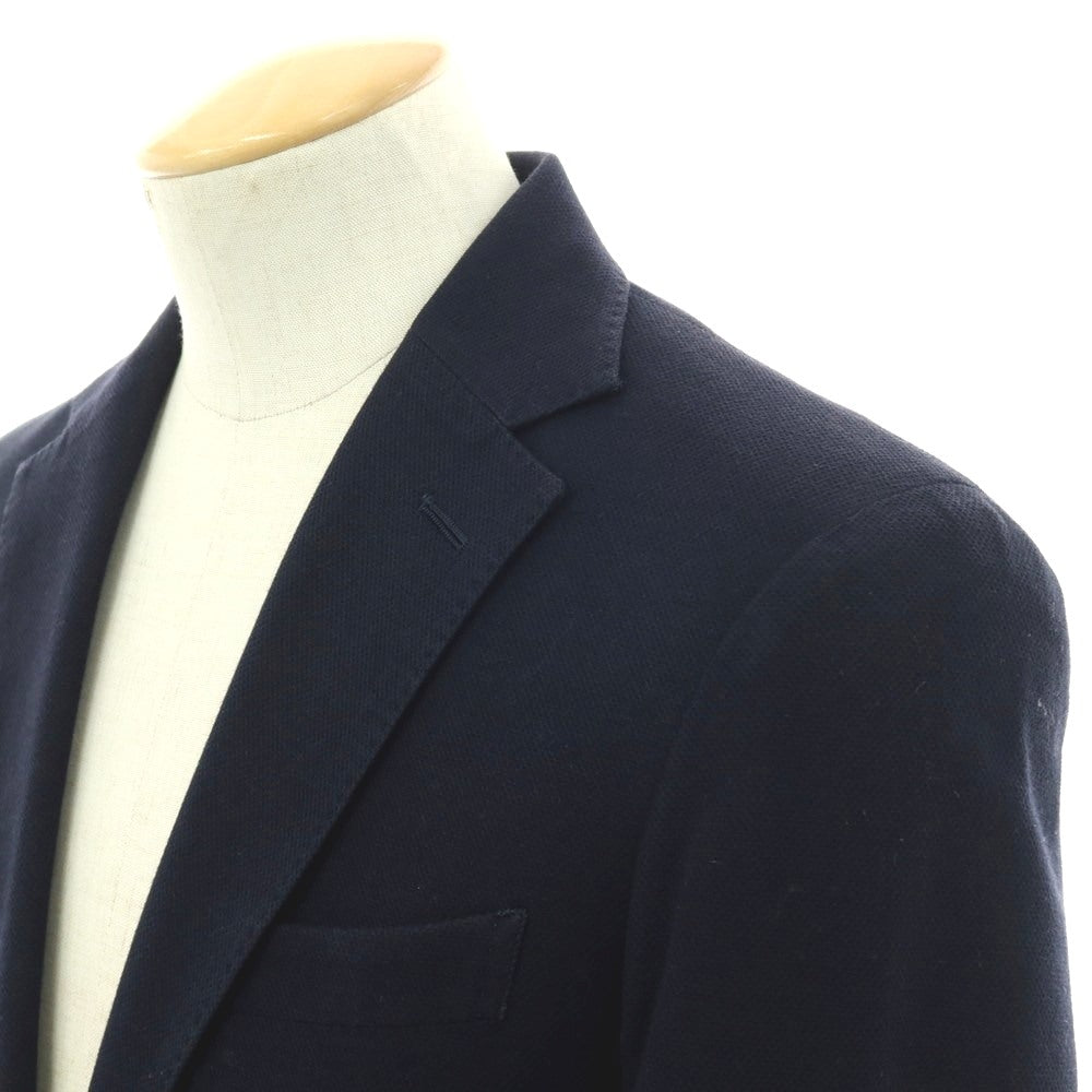 【中古】アザブテーラー azabu tailor コットン 2B カジュアルジャケット ネイビー【サイズ44】【 状態ランクC 】【 メンズ 】 [EPD]
