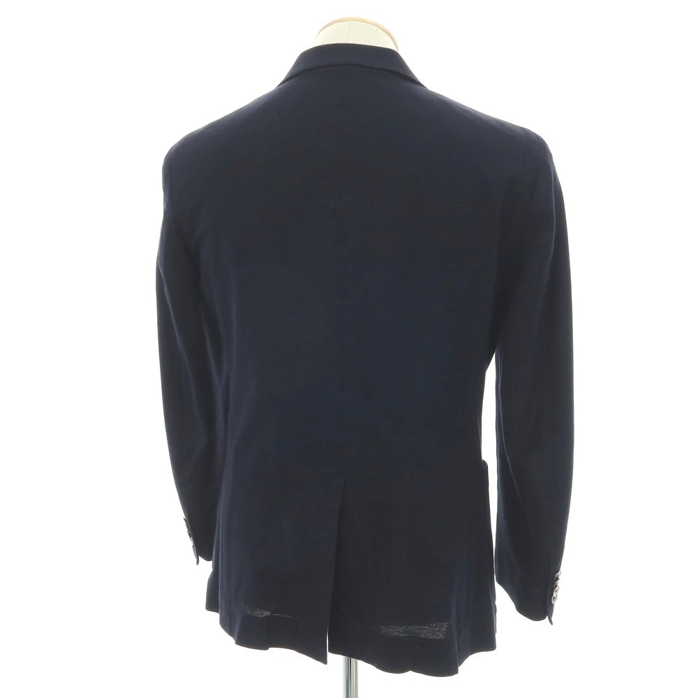 【中古】アザブテーラー azabu tailor コットン 2B カジュアルジャケット ネイビー【サイズ44】【 状態ランクC 】【 メンズ 】 [EPD]