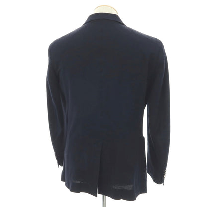 【中古】アザブテーラー azabu tailor コットン 2B カジュアルジャケット ネイビー【 44 】【 状態ランクC 】【 メンズ 】