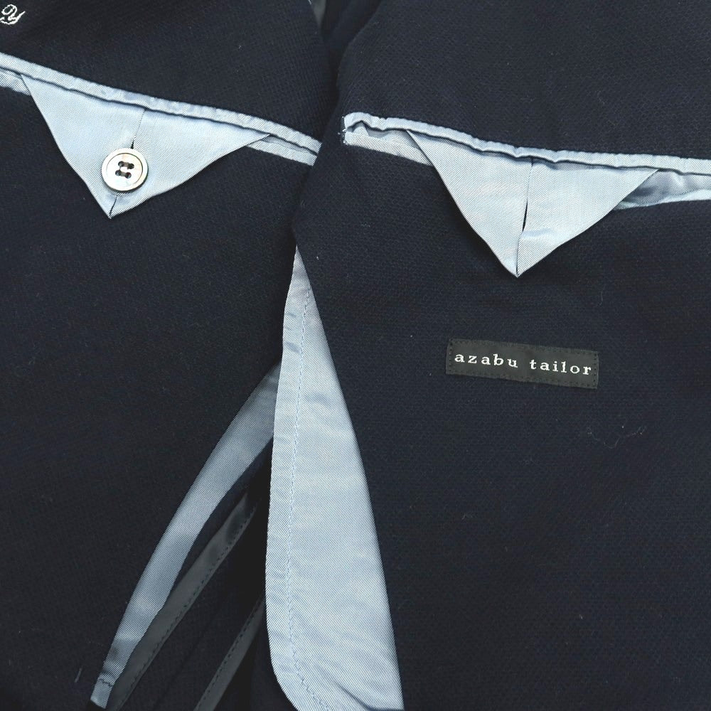 【中古】アザブテーラー azabu tailor コットン 2B カジュアルジャケット ネイビー【サイズ44】【 状態ランクC 】【 メンズ 】 [EPD]