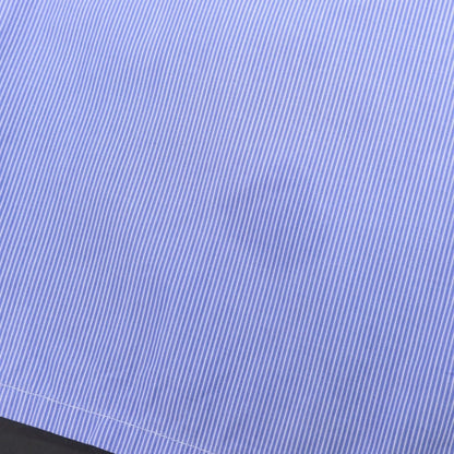 【中古】サルヴァトーレピッコロ Salvatore Piccolo EDIFICE別注 コットン ストライプ バンドカラー カジュアルシャツ ブルーxホワイト【 L 】【 状態ランクC 】【 メンズ 】