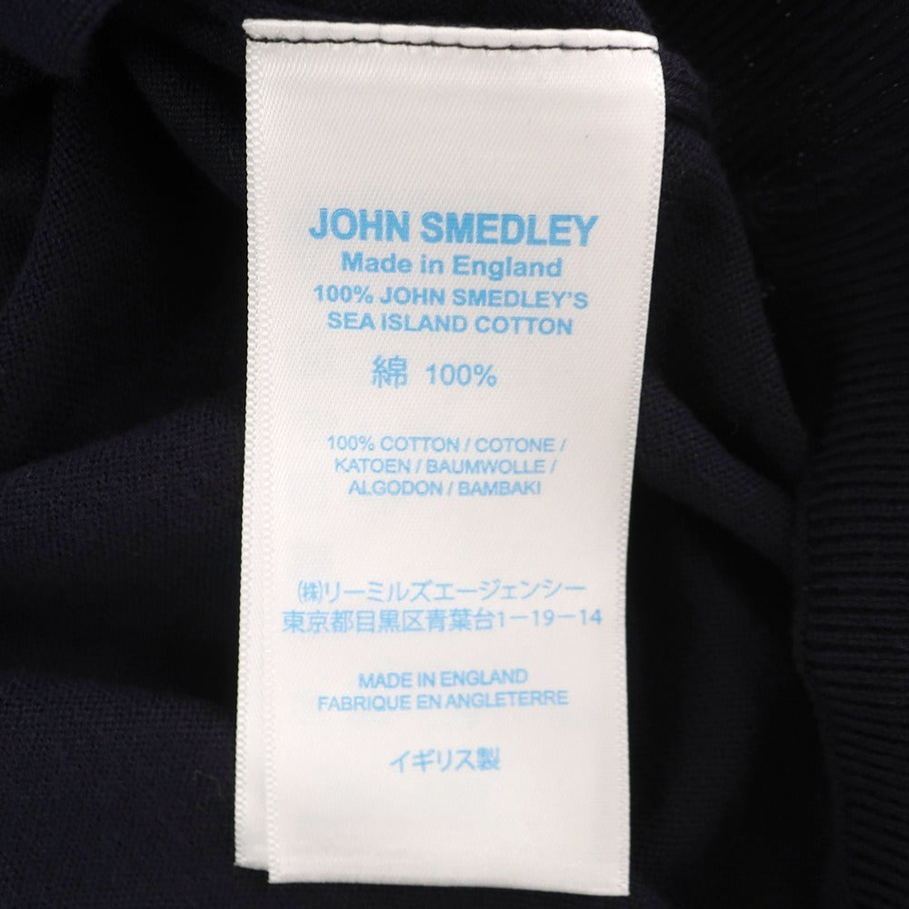 【中古】ジョンスメドレー JOHN SMEDLEY ハイゲージ シーアイランドコットン 半袖 ポロニット ネイビー【サイズM】【 状態ランクC 】【 メンズ 】