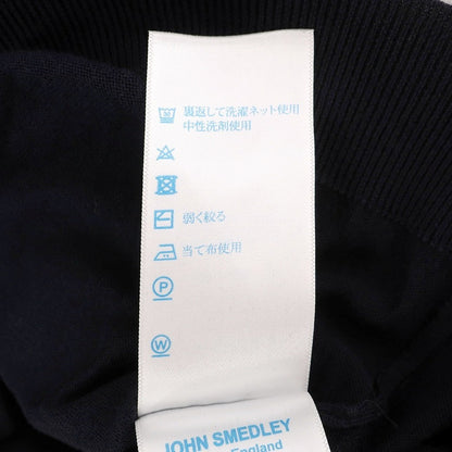 【中古】ジョンスメドレー JOHN SMEDLEY ハイゲージ シーアイランドコットン 半袖 ポロニット ネイビー【サイズM】【 状態ランクC 】【 メンズ 】