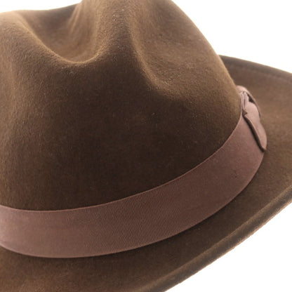 【中古】ニューヨークハット NEW YORK HAT ウール フェルト 中折れハット ブラウン【 M 】【 状態ランクC 】【 メンズ 】