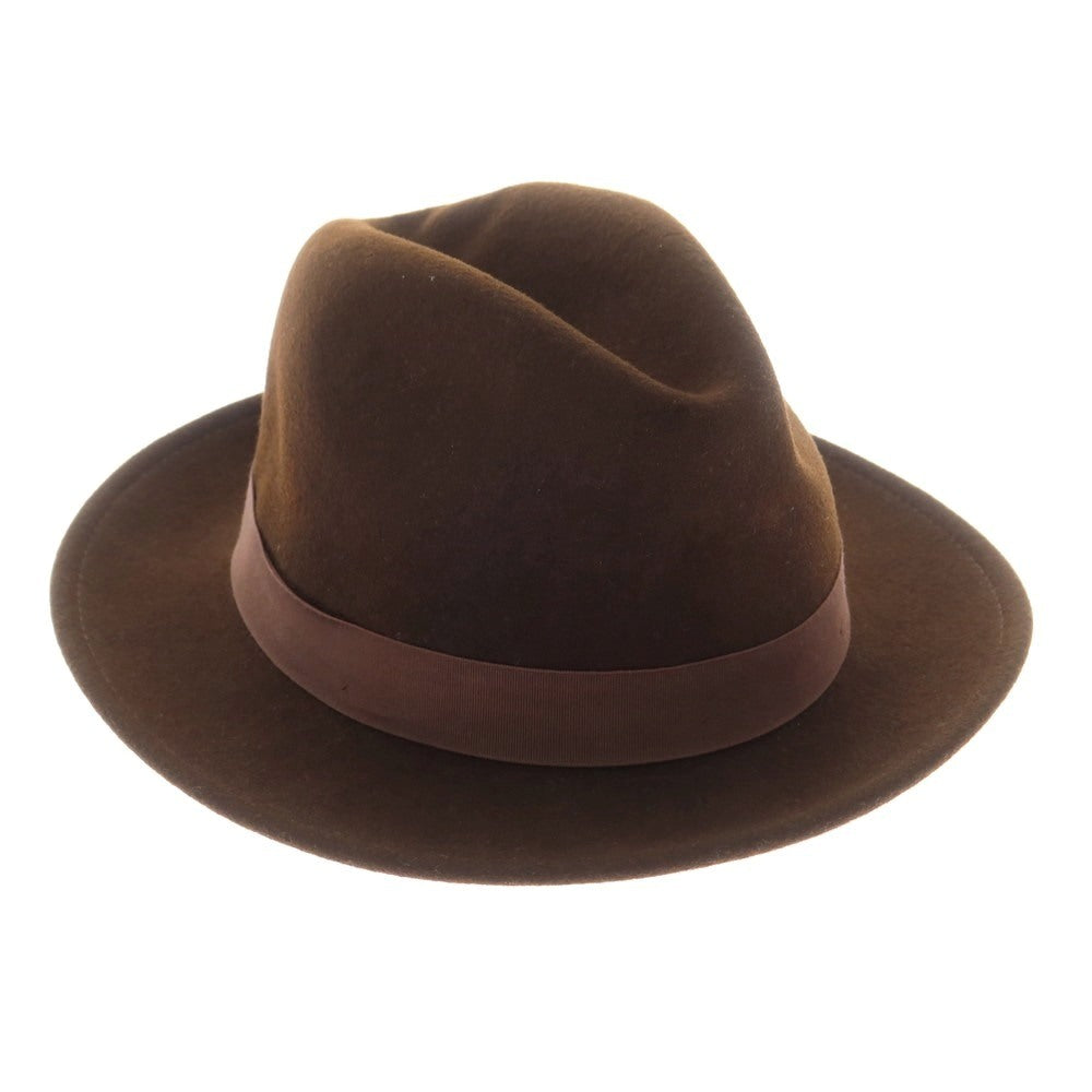 【中古】ニューヨークハット NEW YORK HAT ウール フェルト 中折れハット ブラウン【 M 】【 状態ランクC 】【 メンズ 】