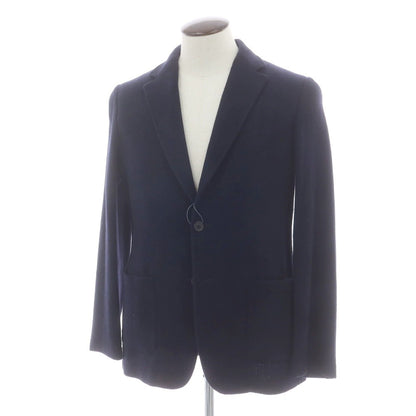 【中古】ティージャケット T-JACKET ウールナイロン ヘリンボーン 2B カジュアルジャケット ネイビー【 L 】【 状態ランクA 】【 メンズ 】