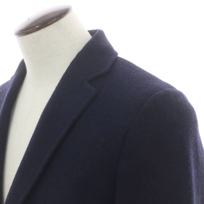 【中古】ティージャケット T-JACKET ウールナイロン ヘリンボーン 2B カジュアルジャケット ネイビー【 L 】【 状態ランクA 】【 メンズ 】