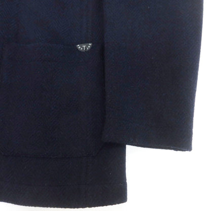【中古】ティージャケット T-JACKET ウールナイロン ヘリンボーン 2B カジュアルジャケット ネイビー【 L 】【 状態ランクA 】【 メンズ 】