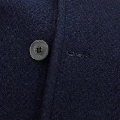 【中古】ティージャケット T-JACKET ウールナイロン ヘリンボーン 2B カジュアルジャケット ネイビー【 L 】【 状態ランクA 】【 メンズ 】