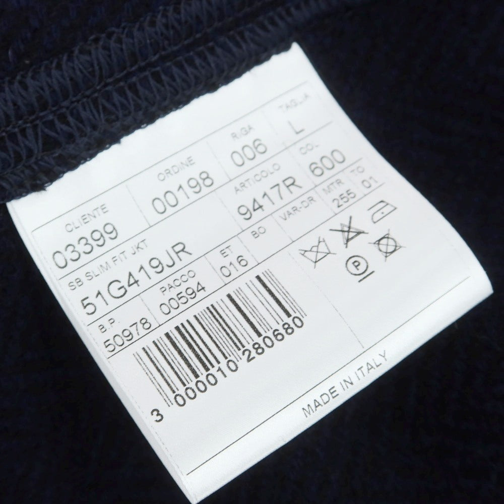 【中古】ティージャケット T-JACKET ウールナイロン ヘリンボーン 2B カジュアルジャケット ネイビー【 L 】【 状態ランクA 】【 メンズ 】