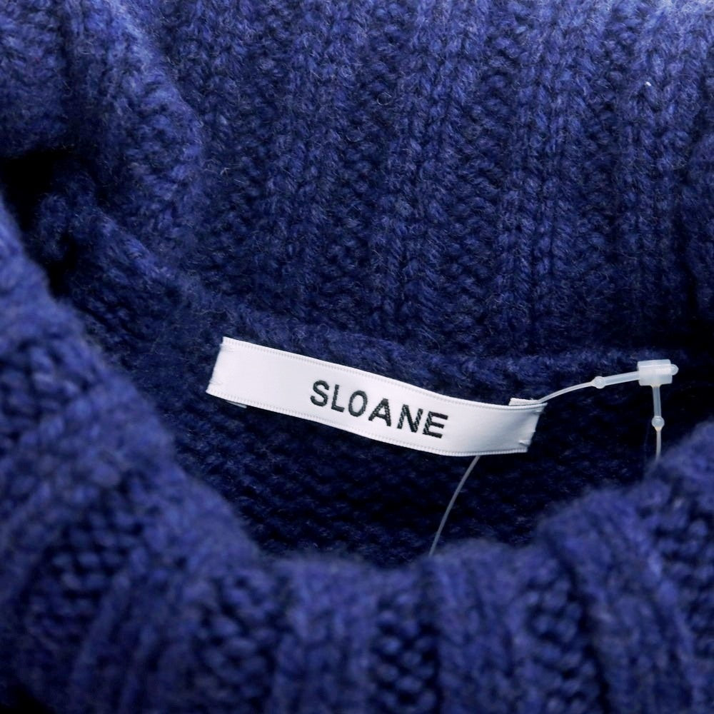 【中古】スローン SLOANE ウールカシミヤ タートルネック プルオーバーニット ライトネイビー【 3 】【 状態ランクA 】【 メンズ 】