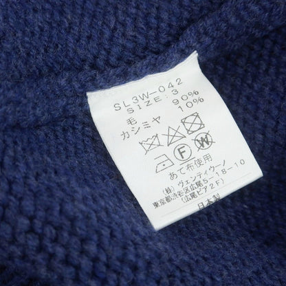 【中古】スローン SLOANE ウールカシミヤ タートルネック プルオーバーニット ライトネイビー【 3 】【 状態ランクA 】【 メンズ 】