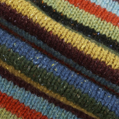 【中古】マカラスター Macalastair ウールシルク ボーダー クルーネック プルオーバーニット マルチカラー【 38 】【 状態ランクA 】【 メンズ 】