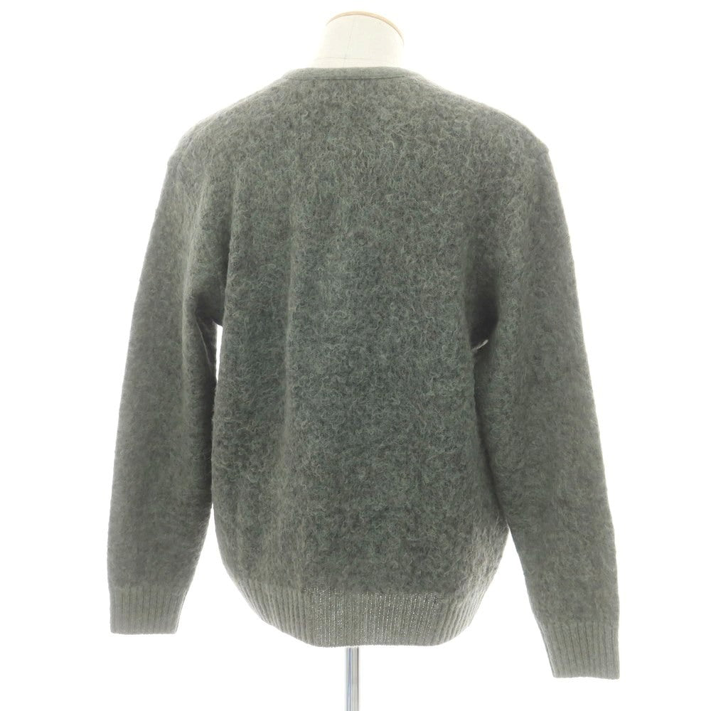 【中古】オーベルジュ AUBERGE アルパカナイロンウール カーディガン スモーキーグリーン系【 40 】【 状態ランクA 】【 メンズ 】