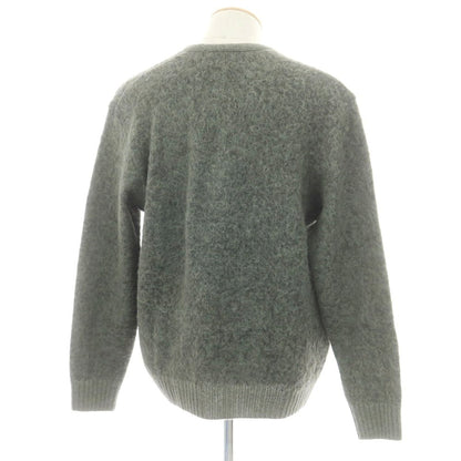 【中古】オーベルジュ AUBERGE アルパカナイロンウール カーディガン スモーキーグリーン系【 40 】【 状態ランクA 】【 メンズ 】