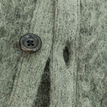 【中古】オーベルジュ AUBERGE アルパカナイロンウール カーディガン スモーキーグリーン系【 40 】【 状態ランクA 】【 メンズ 】