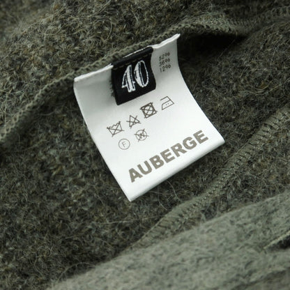 【中古】オーベルジュ AUBERGE アルパカナイロンウール カーディガン スモーキーグリーン系【 40 】【 状態ランクA 】【 メンズ 】