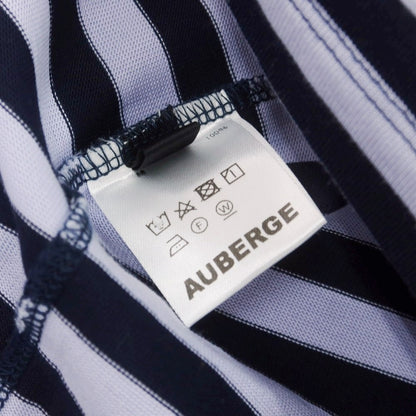 【中古】オーベルジュ AUBERGE Brilla per il gusto別注 ボーダー クルーネック 長袖Ｔシャツ ラベンダーxネイビー【 40 】【 状態ランクA 】【 メンズ 】