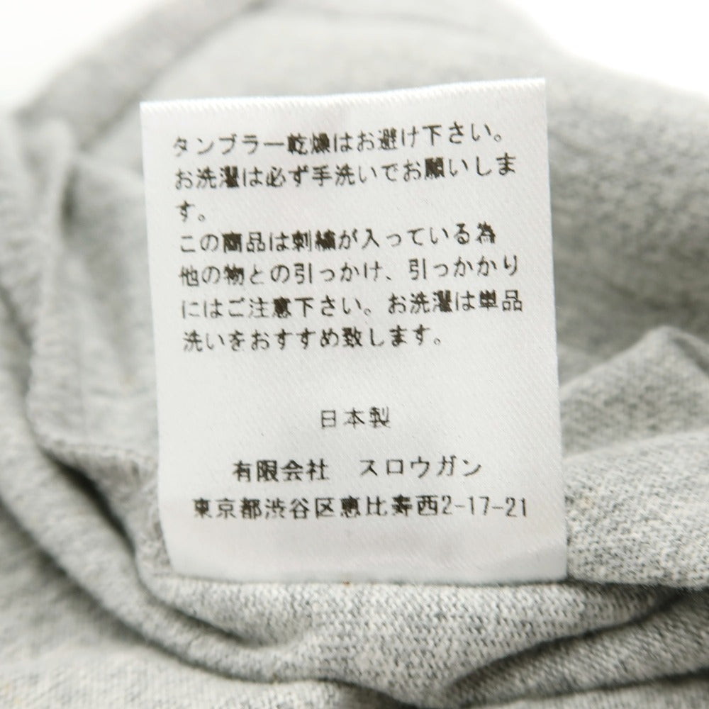 【中古】オーベルジュ AUBERGE コットンレーヨン 刺しゅうロゴ クルーネック 半袖Ｔシャツ グレー【サイズ38】【 状態ランクA 】【 メンズ 】