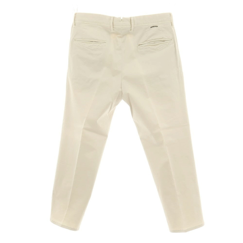 【中古】インコテックス スラックス INCOTEX SLACKS ストレッチ コットン カジュアルスラックスパンツ アイボリー【サイズ34】【 状態ランクA 】【 メンズ 】