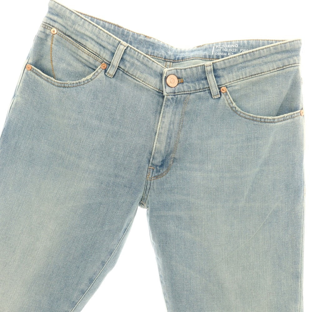 【中古】ピーティートリノ デニム PT TORINO DENIM SWING ストレッチ コットン ジーンズ デニムパンツ ライトブルー【 34 】【 状態ランクA 】【 メンズ 】