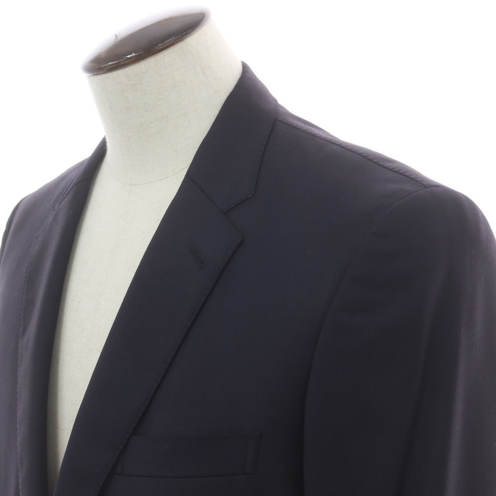 【中古】ダニエルクレミュ DANIEL CREMIEUX ウール 2B テーラードジャケット ネイビー【サイズXL位】【 状態ランクB 】【 メンズ 】 [CPD]