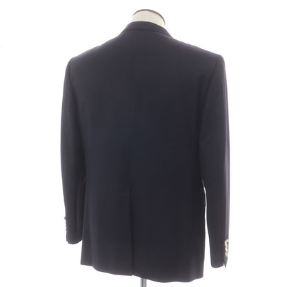 【中古】ダニエルクレミュ DANIEL CREMIEUX ウール 2B テーラードジャケット ネイビー【 XL位 】【 状態ランクB 】【 メンズ 】