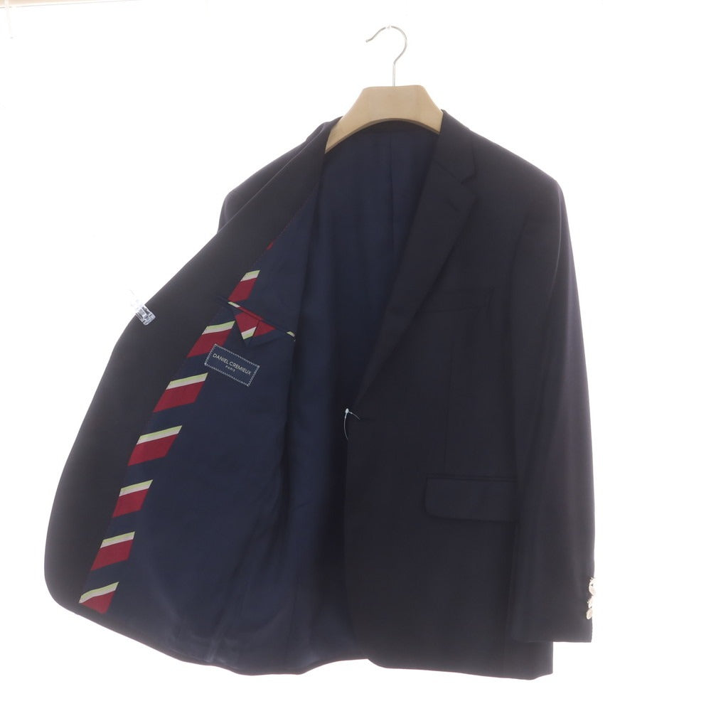【中古】ダニエルクレミュ DANIEL CREMIEUX ウール 2B テーラードジャケット ネイビー【サイズXL位】【 状態ランクB 】【 メンズ 】 [CPD]