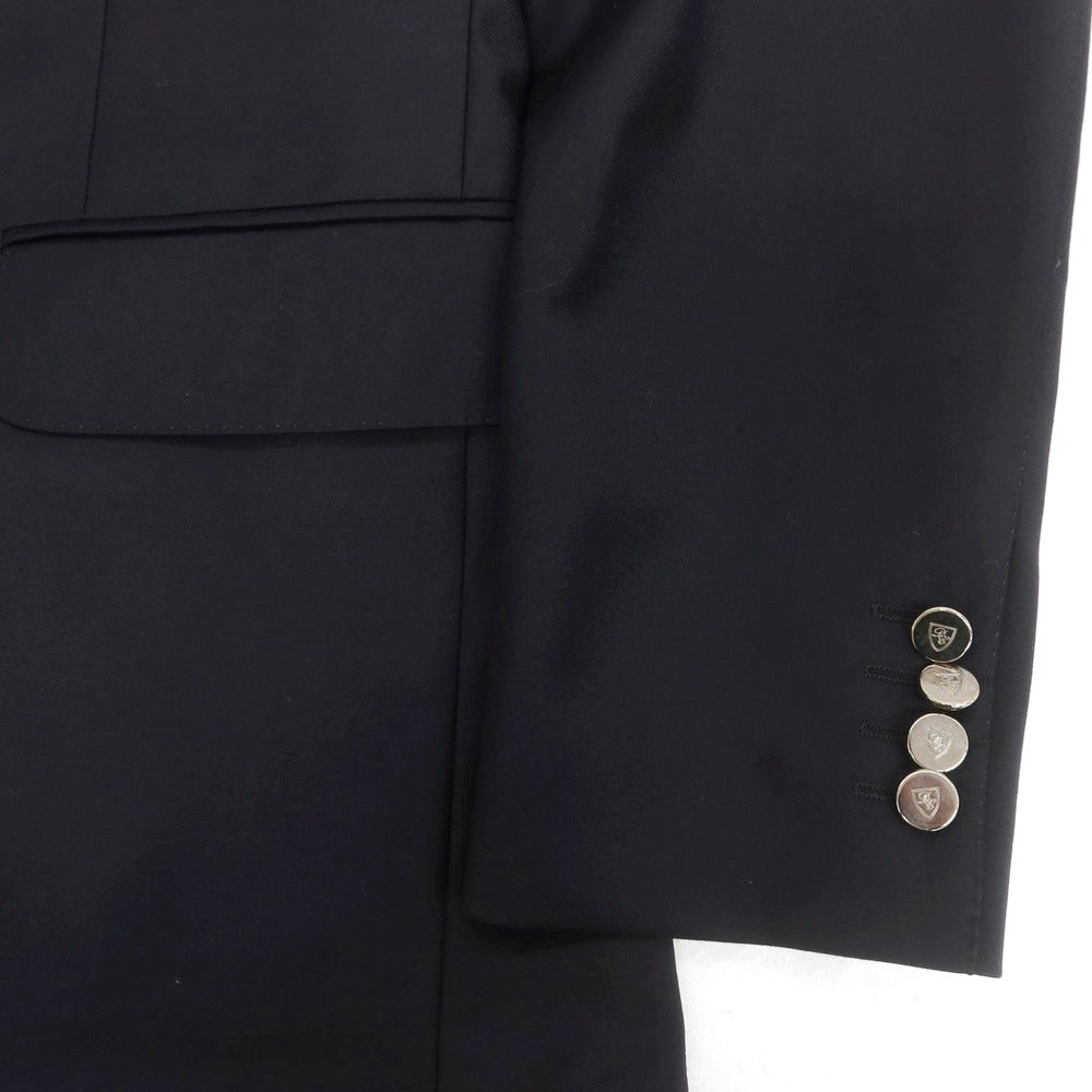 【中古】ダニエルクレミュ DANIEL CREMIEUX ウール 2B テーラードジャケット ネイビー【 XL位 】【 状態ランクB 】【 メンズ 】