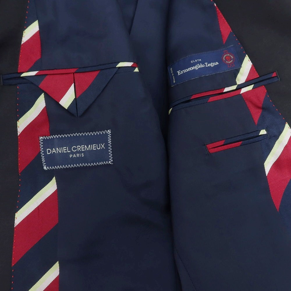 【中古】ダニエルクレミュ DANIEL CREMIEUX ウール 2B テーラードジャケット ネイビー【 XL位 】【 状態ランクB 】【 メンズ 】