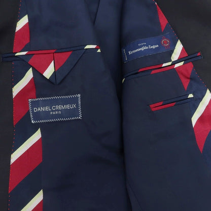 【中古】ダニエルクレミュ DANIEL CREMIEUX ウール 2B テーラードジャケット ネイビー【 XL位 】【 状態ランクB 】【 メンズ 】